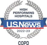U.S. News High Performing Hospitals badge for COPD